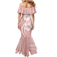 Samoa Teuila Mermaid Dress Pink Samoan Siapo Motifs