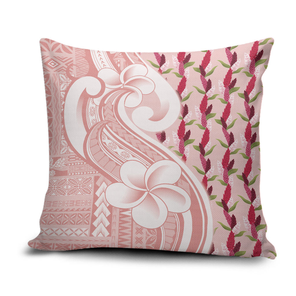 Samoa Teuila Pillow Cover Pink Samoan Siapo Motifs LT05 Pink - Polynesian Pride