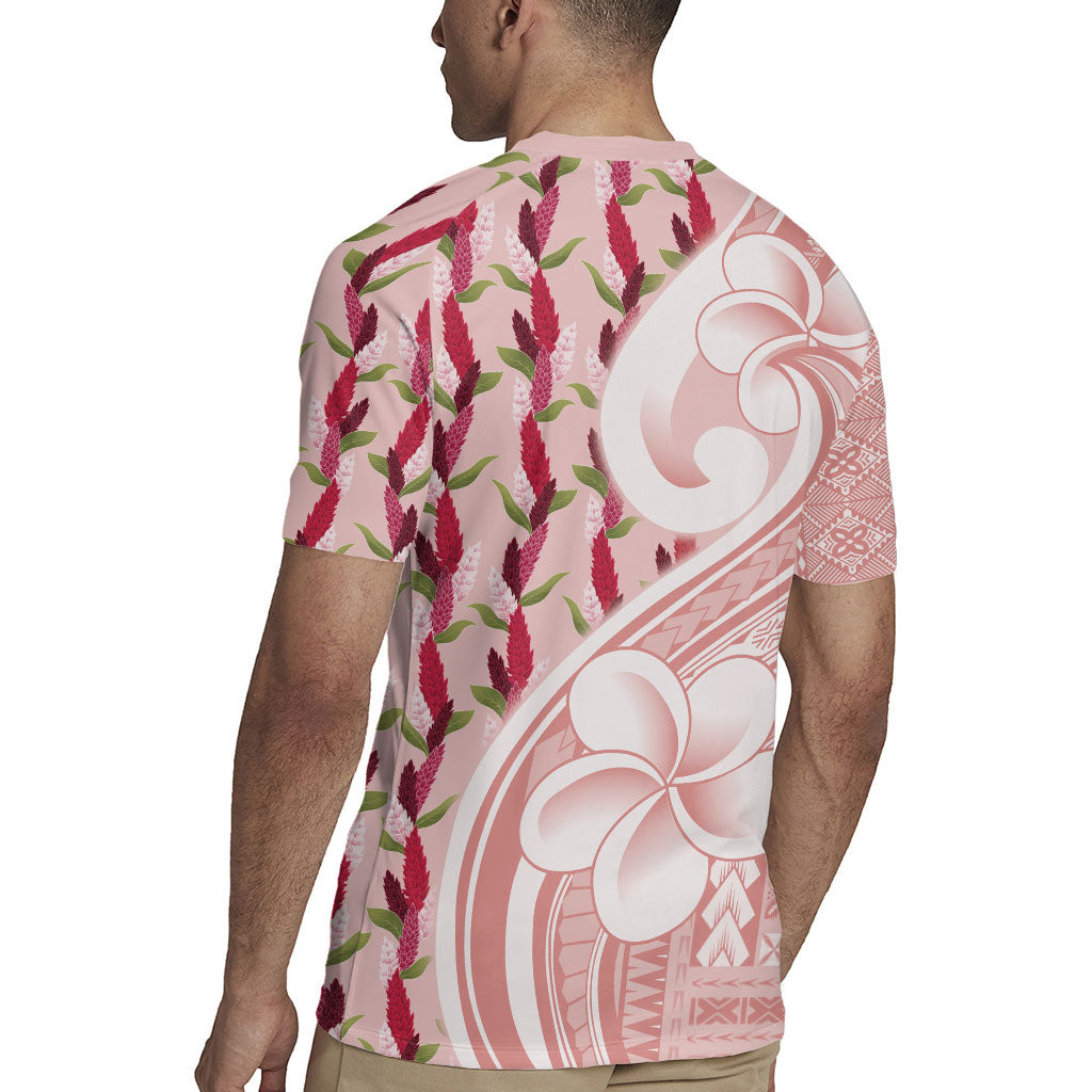Samoa Teuila Rugby Jersey Pink Samoan Siapo Motifs