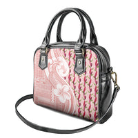 Samoa Teuila Shoulder Handbag Pink Samoan Siapo Motifs