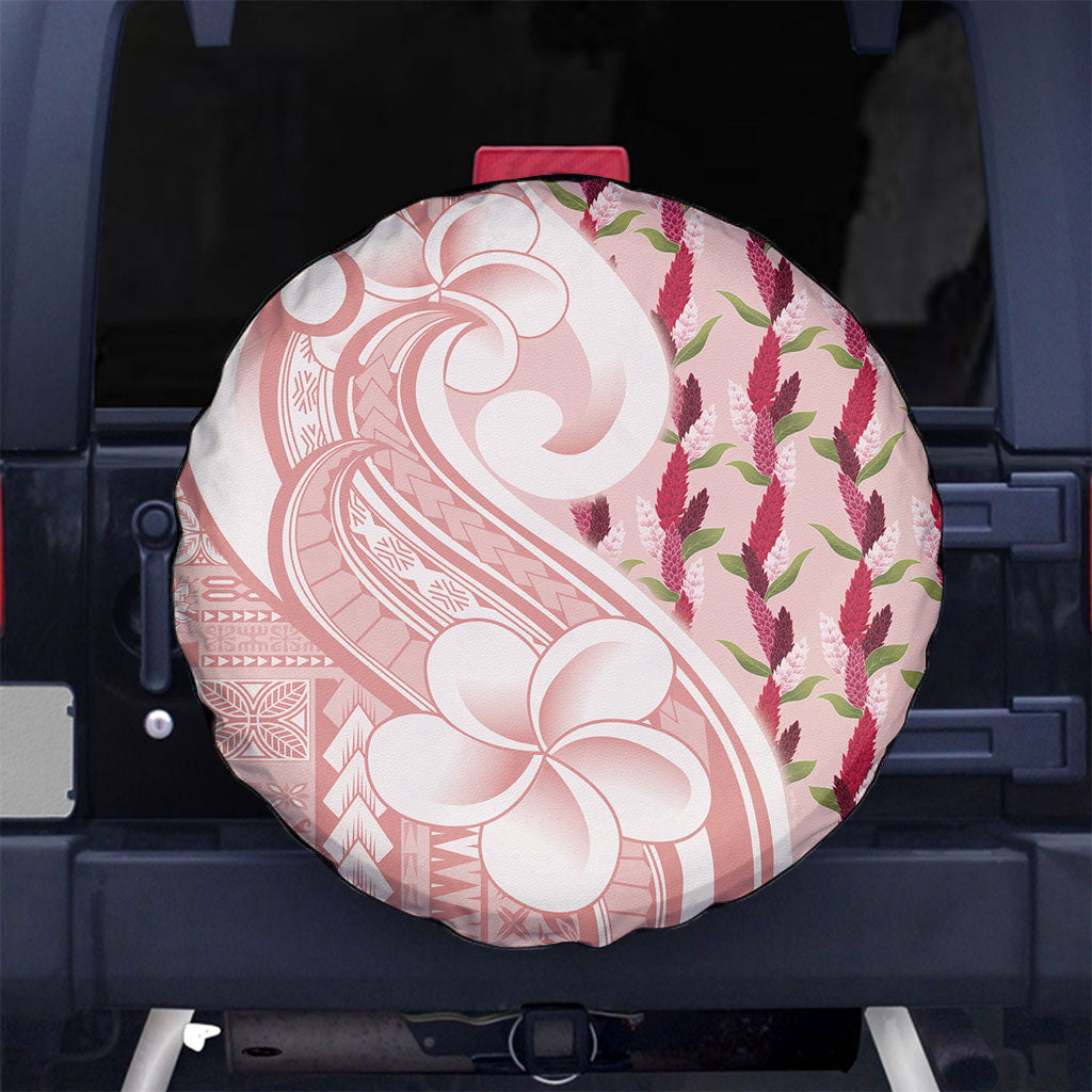 Samoa Teuila Spare Tire Cover Pink Samoan Siapo Motifs