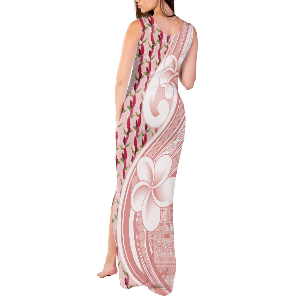 Samoa Teuila Tank Maxi Dress Pink Samoan Siapo Motifs