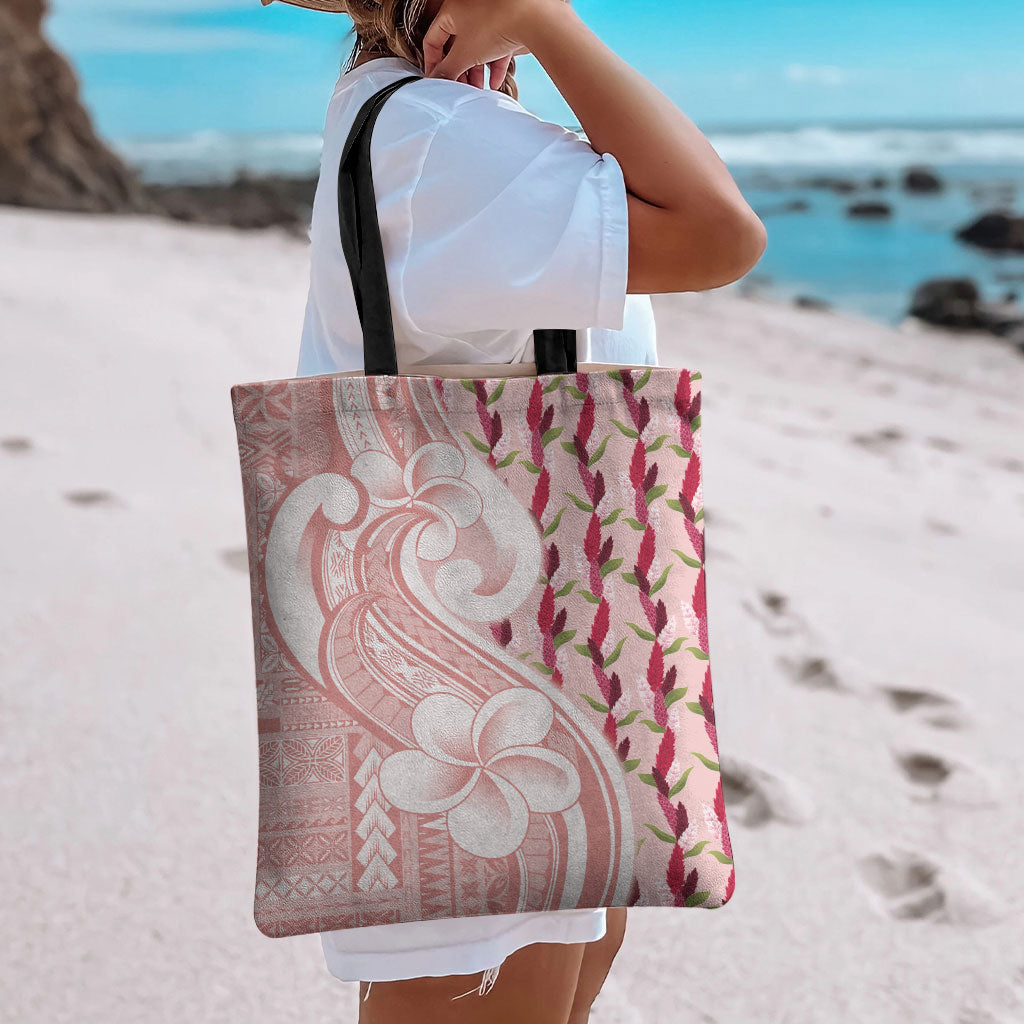Samoa Teuila Tote Bag Pink Samoan Siapo Motifs