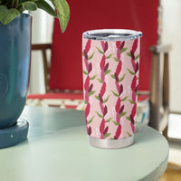 Samoa Teuila Tumbler Cup Pink Samoan Siapo Motifs