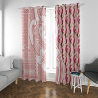 Samoa Teuila Window Curtain Pink Samoan Siapo Motifs