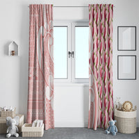 Samoa Teuila Window Curtain Pink Samoan Siapo Motifs