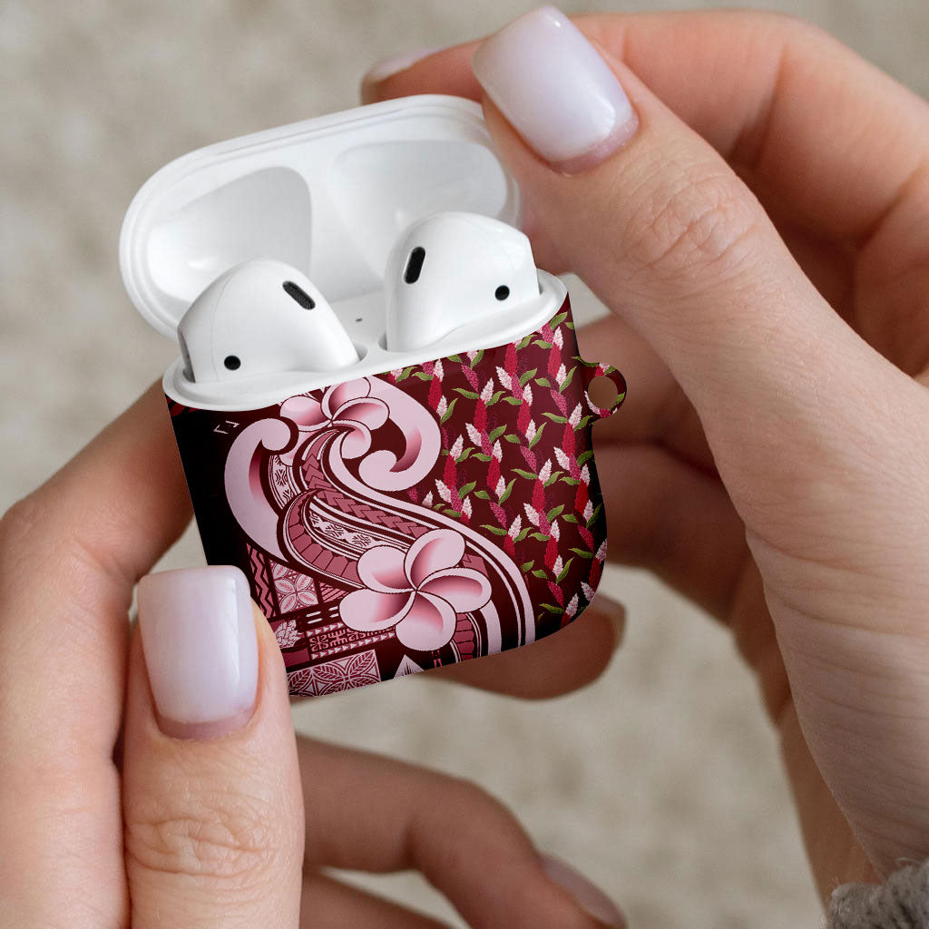 Samoa Teuila AirPods Case Maroon Samoan Siapo Motifs