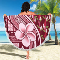 Samoa Teuila Beach Blanket Maroon Samoan Siapo Motifs
