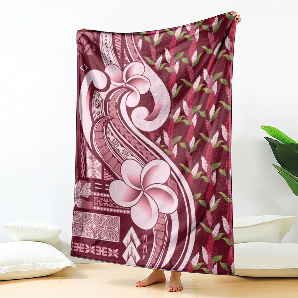 Samoa Teuila Blanket Maroon Samoan Siapo Motifs