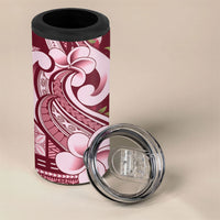 Samoa Teuila 4 in 1 Can Cooler Tumbler Maroon Samoan Siapo Motifs