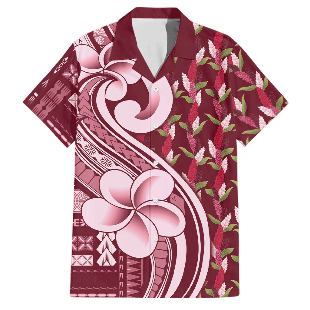 Samoa Teuila Family Matching Mermaid Dress and Hawaiian Shirt Maroon Samoan Siapo Motifs