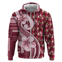 Samoa Teuila Hoodie Maroon Samoan Siapo Motifs