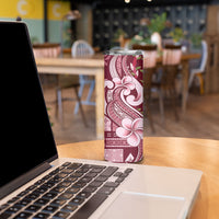 Samoa Teuila Skinny Tumbler Maroon Samoan Siapo Motifs