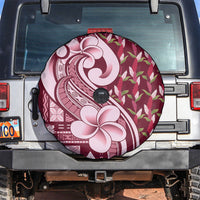 Samoa Teuila Spare Tire Cover Maroon Samoan Siapo Motifs