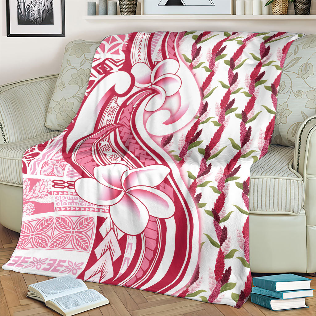 Samoa Teuila Blanket White Samoan Siapo Motifs