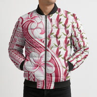 Samoa Teuila Bomber Puffer Jacket White Samoan Siapo Motifs