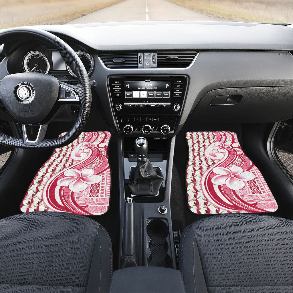 Samoa Teuila Car Mats White Samoan Siapo Motifs