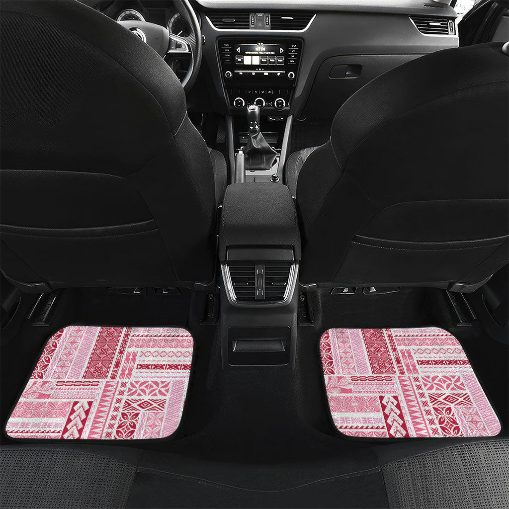 Samoa Teuila Car Mats White Samoan Siapo Motifs