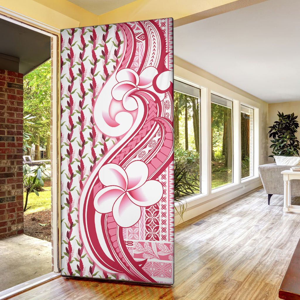Samoa Teuila Door Cover White Samoan Siapo Motifs