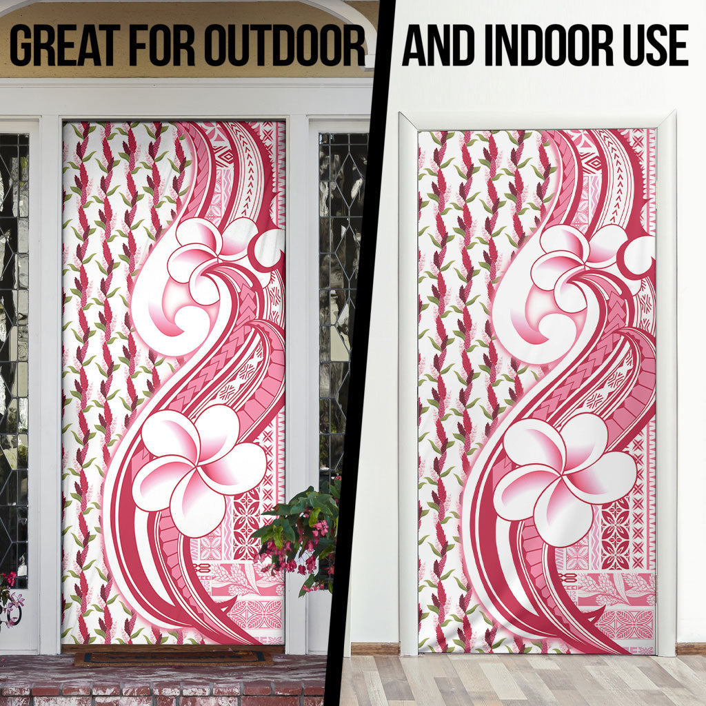 Samoa Teuila Door Cover White Samoan Siapo Motifs