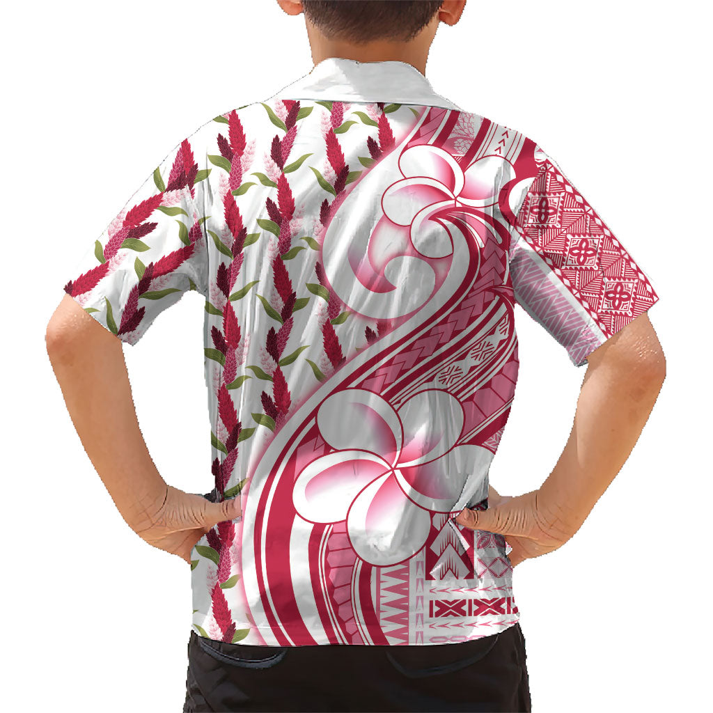 Samoa Teuila Family Matching Long Sleeve Bodycon Dress and Hawaiian Shirt White Samoan Siapo Motifs