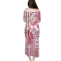 Samoa Teuila Family Matching Puletasi and Hawaiian Shirt White Samoan Siapo Motifs