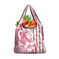 Samoa Teuila Grocery Bag White Samoan Siapo Motifs