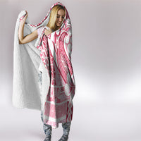 Samoa Teuila Hooded Blanket White Samoan Siapo Motifs