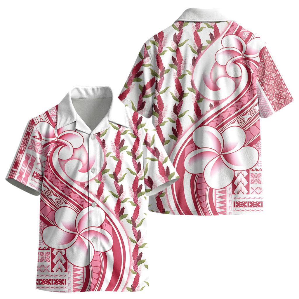 Samoa Teuila Kid Hawaiian Shirt White Samoan Siapo Motifs LT05