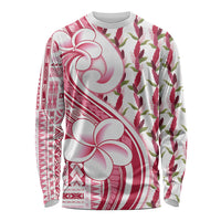 Samoa Teuila Long Sleeve Shirt White Samoan Siapo Motifs