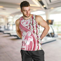 Samoa Teuila Men Tank Top White Samoan Siapo Motifs