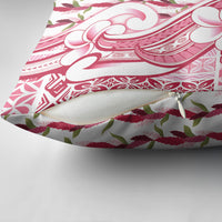 Samoa Teuila Pillow Cover White Samoan Siapo Motifs