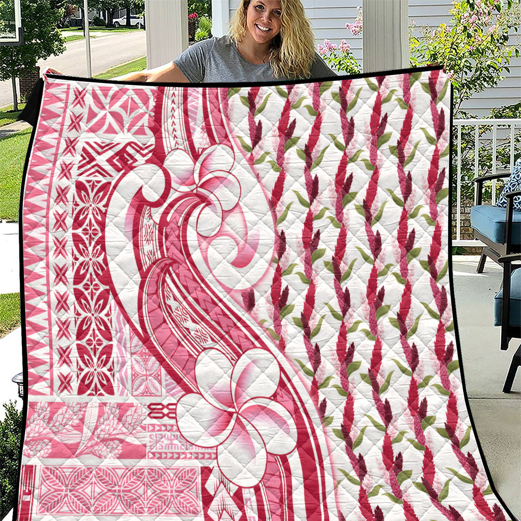 Samoa Teuila Quilt White Samoan Siapo Motifs LT05 White - Polynesian Pride