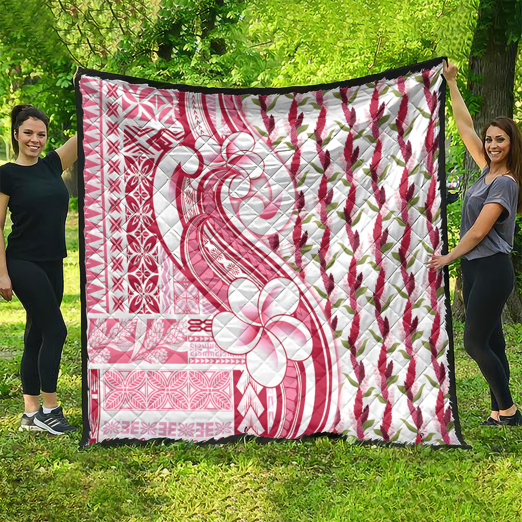 Samoa Teuila Quilt White Samoan Siapo Motifs