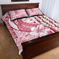 Samoa Teuila Quilt Bed Set White Samoan Siapo Motifs