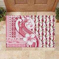 Samoa Teuila Rubber Doormat White Samoan Siapo Motifs
