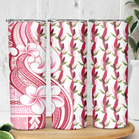 Samoa Teuila Skinny Tumbler White Samoan Siapo Motifs