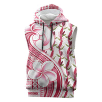 Samoa Teuila Sleeveless Hoodie White Samoan Siapo Motifs