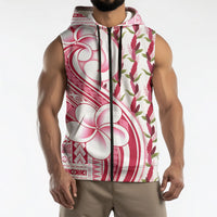 Samoa Teuila Sleeveless Zip Hoodie White Samoan Siapo Motifs