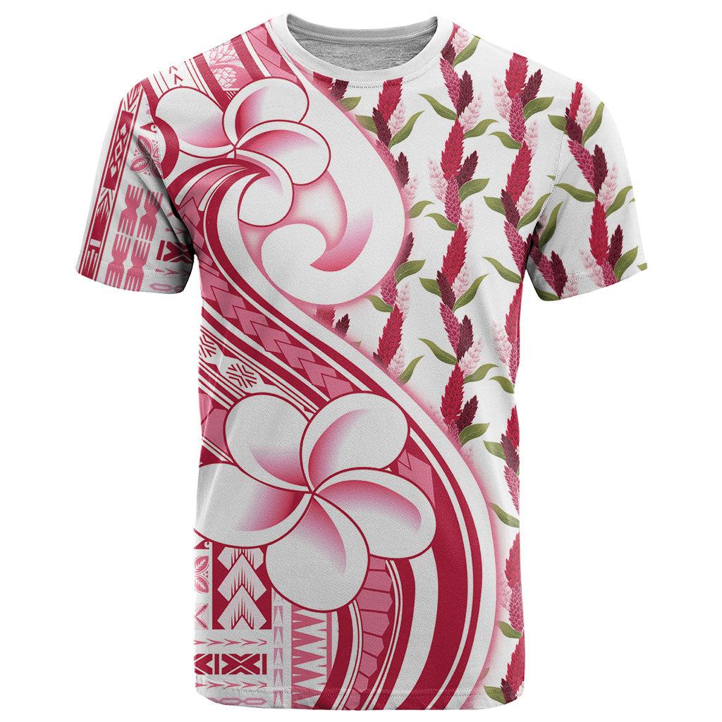 Samoa Teuila T Shirt White Samoan Siapo Motifs