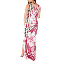 Samoa Teuila Tank Maxi Dress White Samoan Siapo Motifs