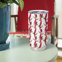 Samoa Teuila Tumbler Cup White Samoan Siapo Motifs