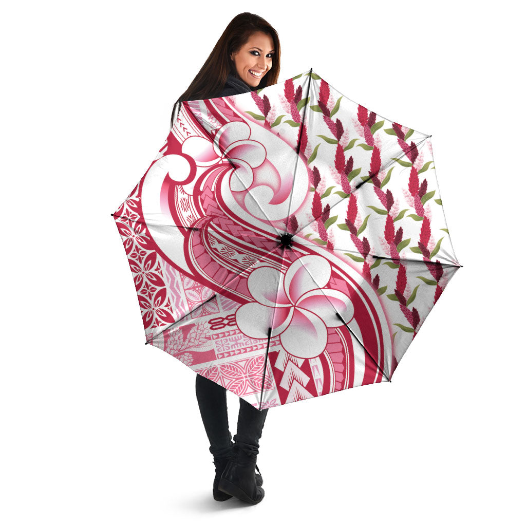 Samoa Teuila Umbrella White Samoan Siapo Motifs
