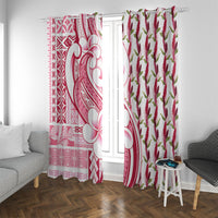 Samoa Teuila Window Curtain White Samoan Siapo Motifs