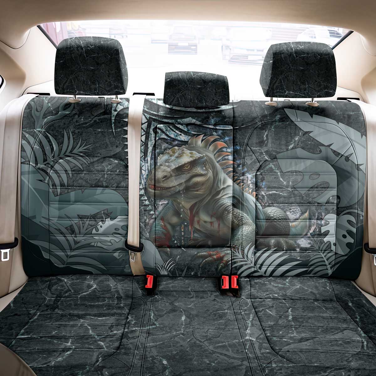Hawaii Mo'o Lizard God Back Car Seat Cover Polynesian Style LT05 - Polynesian Pride