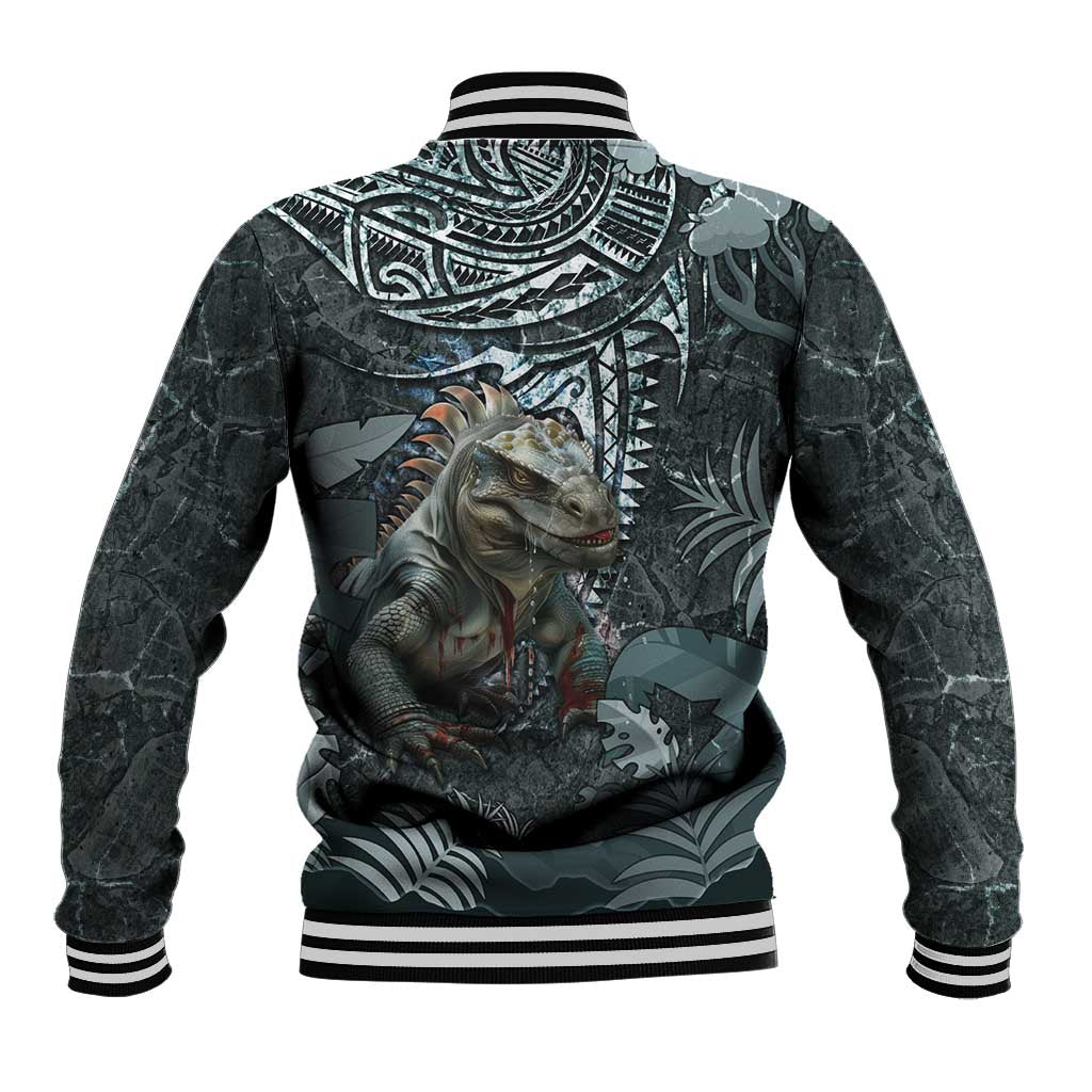 Hawaii Mo'o Lizard God Baseball Jacket Polynesian Style LT05 - Polynesian Pride