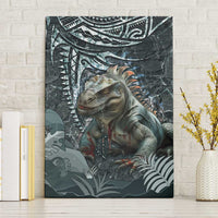 Hawaii Mo'o Lizard God Canvas Wall Art Polynesian Style LT05 Without Frame Green - Polynesian Pride