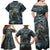 Hawaii Mo'o Lizard God Family Matching Off Shoulder Maxi Dress and Hawaiian Shirt Polynesian Style