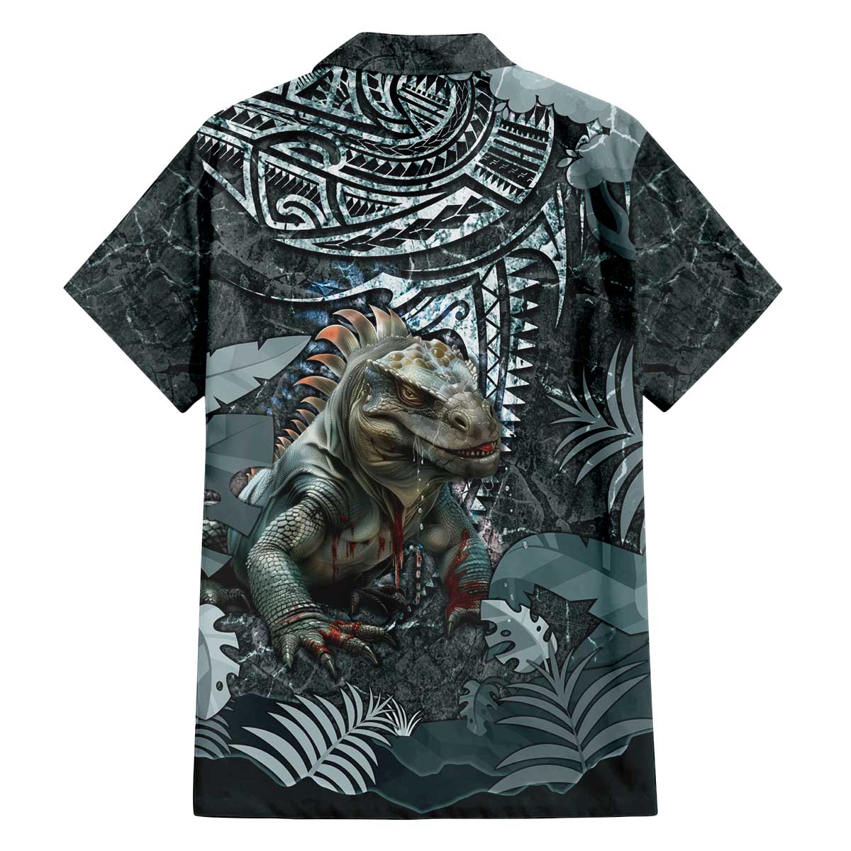Hawaii Mo'o Lizard God Family Matching Puletasi and Hawaiian Shirt Polynesian Style LT05 - Polynesian Pride