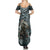 Hawaii Mo'o Lizard God Family Matching Summer Maxi Dress and Hawaiian Shirt Polynesian Style